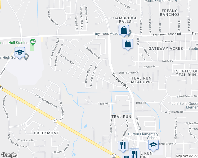 map of restaurants, bars, coffee shops, grocery stores, and more near 4007 Elm Stream Court in Fresno