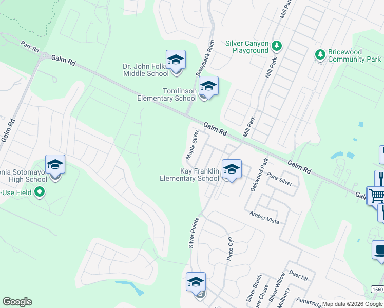 map of restaurants, bars, coffee shops, grocery stores, and more near 9318 Maple Silver in San Antonio