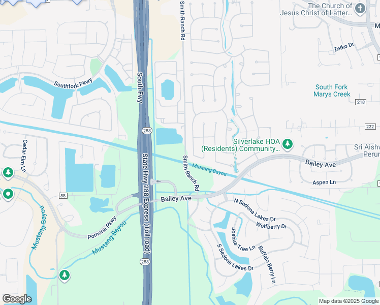 map of restaurants, bars, coffee shops, grocery stores, and more near 3730 Tumbling Falls Drive in Manvel