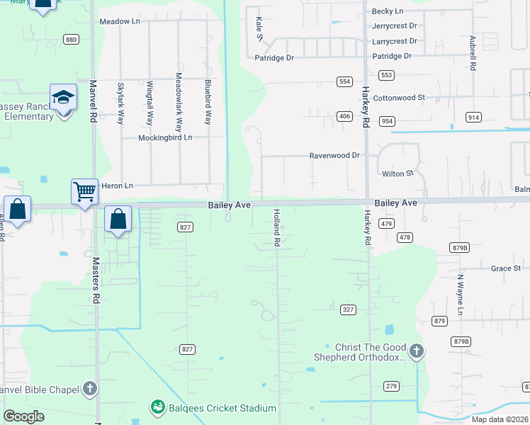 map of restaurants, bars, coffee shops, grocery stores, and more near 4056 Quail Run Drive in Pearland