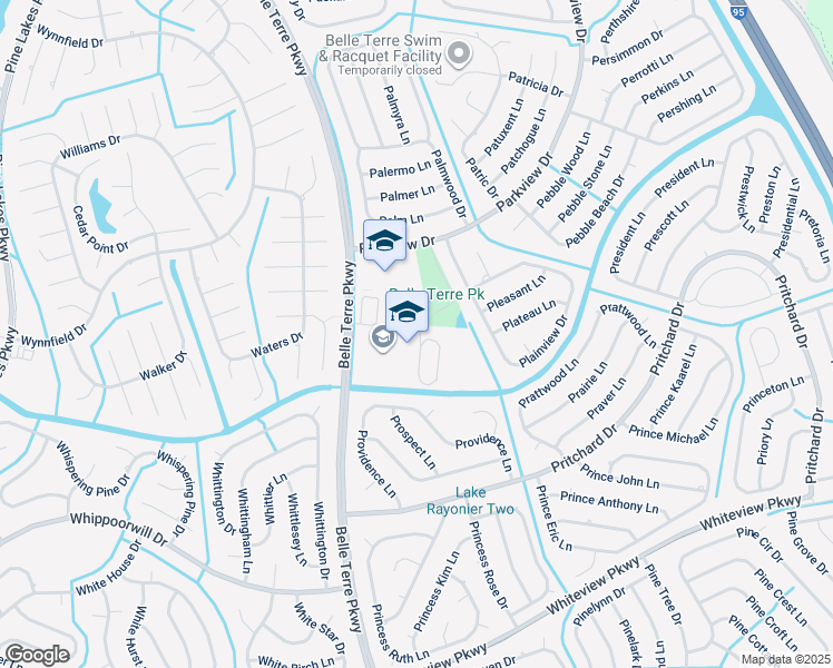 map of restaurants, bars, coffee shops, grocery stores, and more near 4500 Belle Terre Parkway in Palm Coast