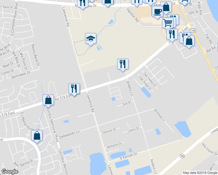 map of restaurants, bars, coffee shops, grocery stores, and more near 1721 Kemah Village Drive in Kemah