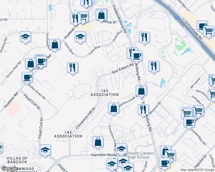map of restaurants, bars, coffee shops, grocery stores, and more near 5006 Sage Kenton in San Antonio