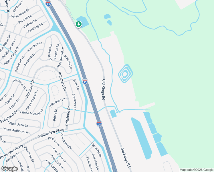 map of restaurants, bars, coffee shops, grocery stores, and more near 2560 Old Kings Road in Palm Coast