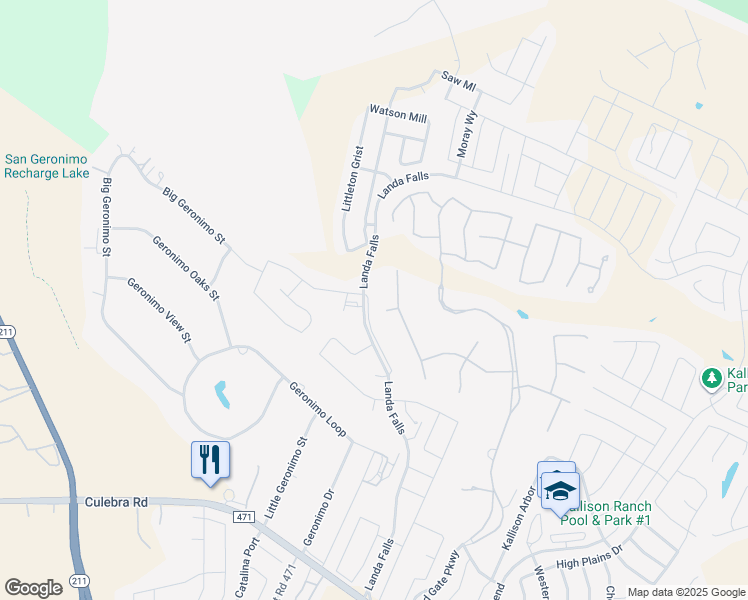 map of restaurants, bars, coffee shops, grocery stores, and more near 14907 Circle Carl in San Antonio