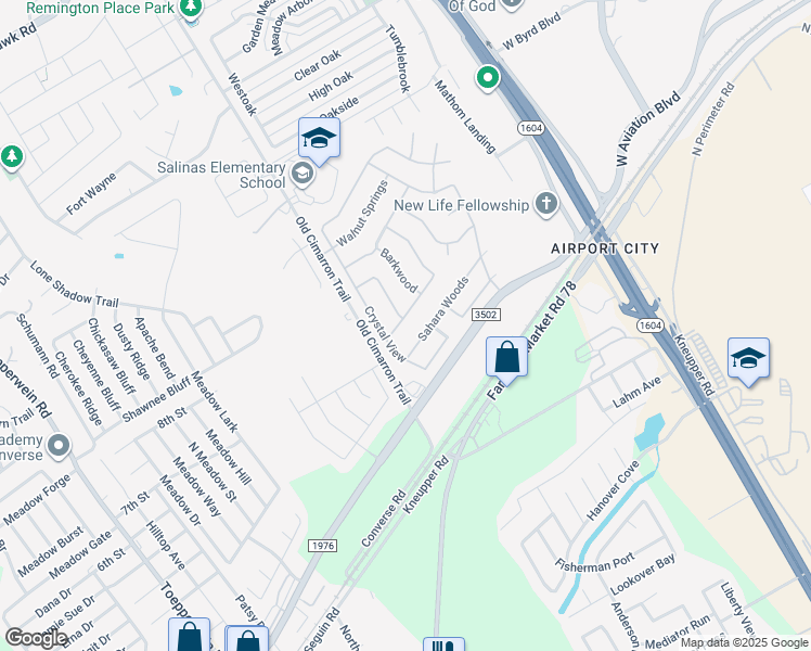 map of restaurants, bars, coffee shops, grocery stores, and more near 10220 Crystal View in Universal City