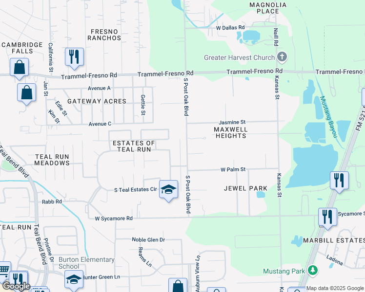 map of restaurants, bars, coffee shops, grocery stores, and more near 3915 Hawthorn Glen Court in Fresno