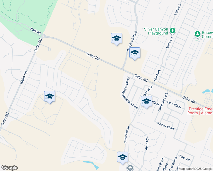 map of restaurants, bars, coffee shops, grocery stores, and more near 9347 Maple Silver in San Antonio