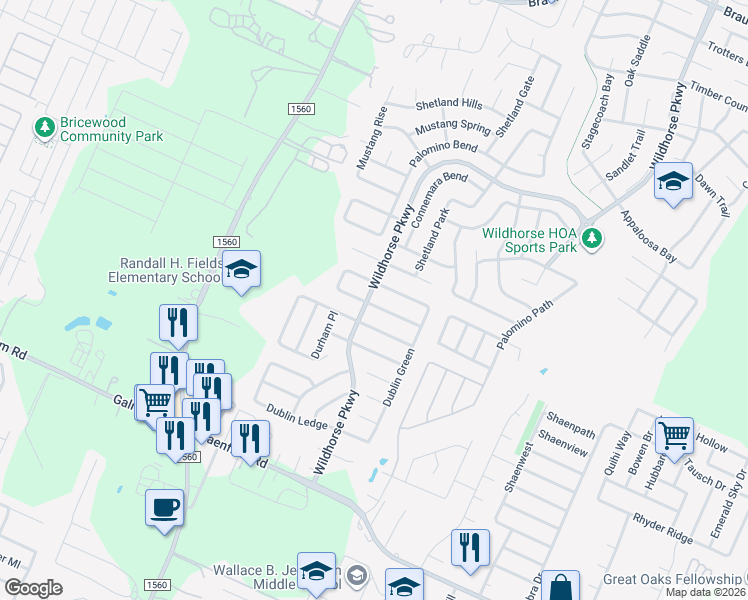 map of restaurants, bars, coffee shops, grocery stores, and more near 11003 Geneva Vale in San Antonio