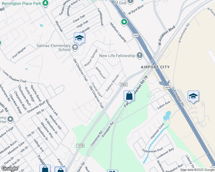 map of restaurants, bars, coffee shops, grocery stores, and more near 9039 Sahara Woods in Universal City