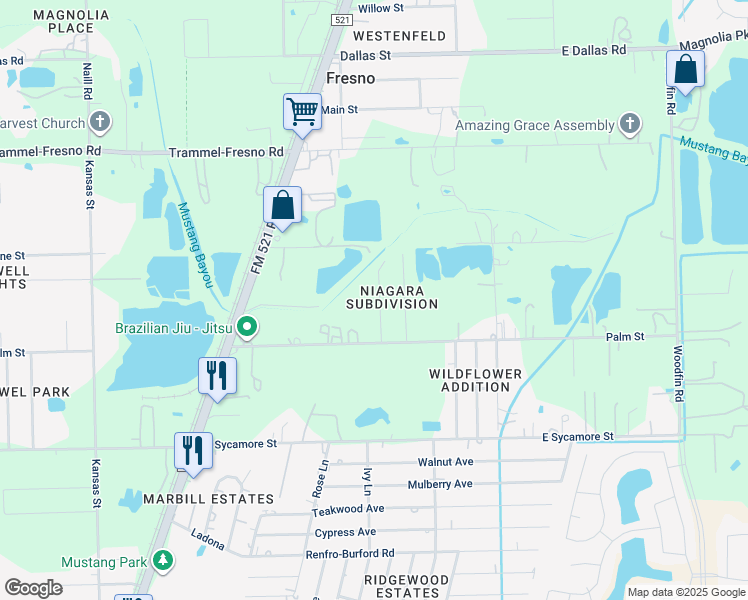 map of restaurants, bars, coffee shops, grocery stores, and more near 3826 Hamid Boulevard in Fresno