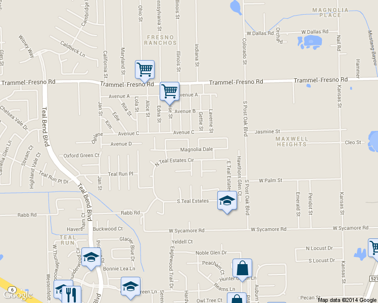 map of restaurants, bars, coffee shops, grocery stores, and more near 1207 North Magnolia Dale Drive in Fresno