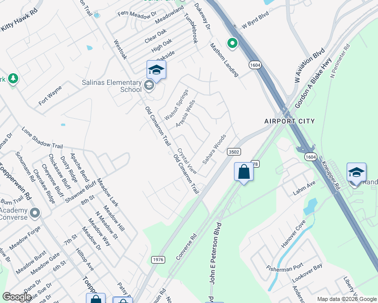map of restaurants, bars, coffee shops, grocery stores, and more near 10220 Crystal View in Universal City