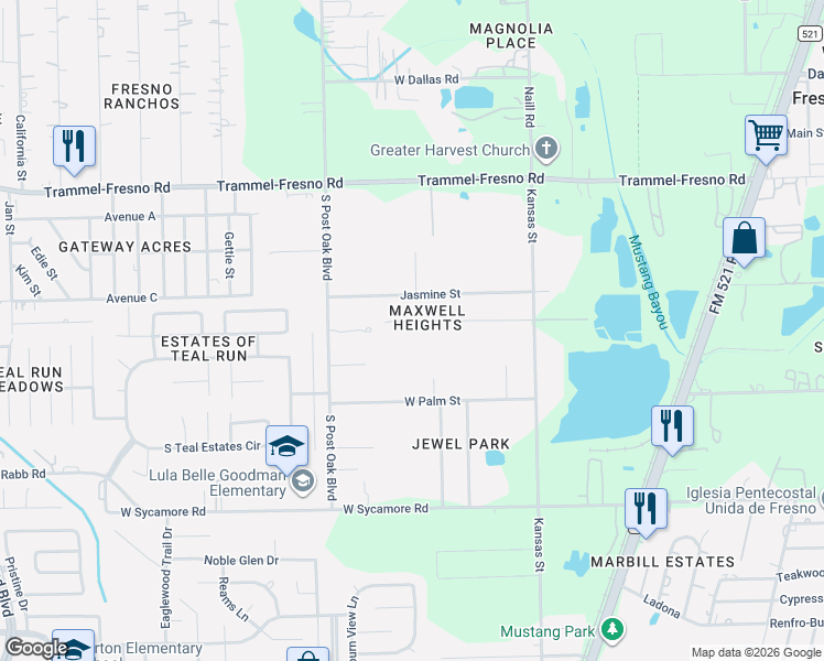 map of restaurants, bars, coffee shops, grocery stores, and more near 809 Cleo Street in Fresno