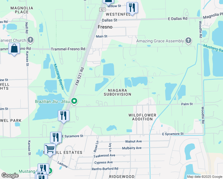 map of restaurants, bars, coffee shops, grocery stores, and more near 3826 Hamid Boulevard in Fresno