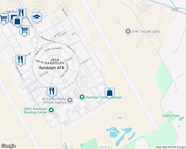 map of restaurants, bars, coffee shops, grocery stores, and more near 146 F Street East in Universal City