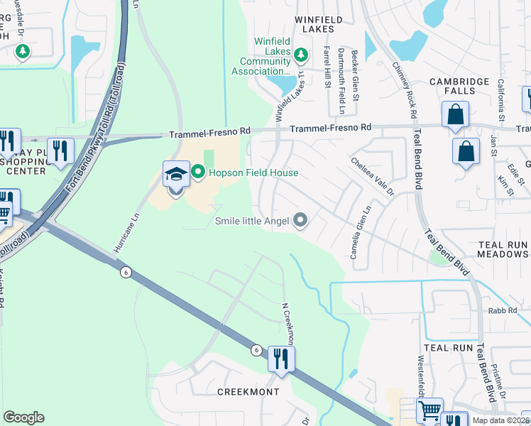map of restaurants, bars, coffee shops, grocery stores, and more near 3811 Liberty Square Trail in Fresno