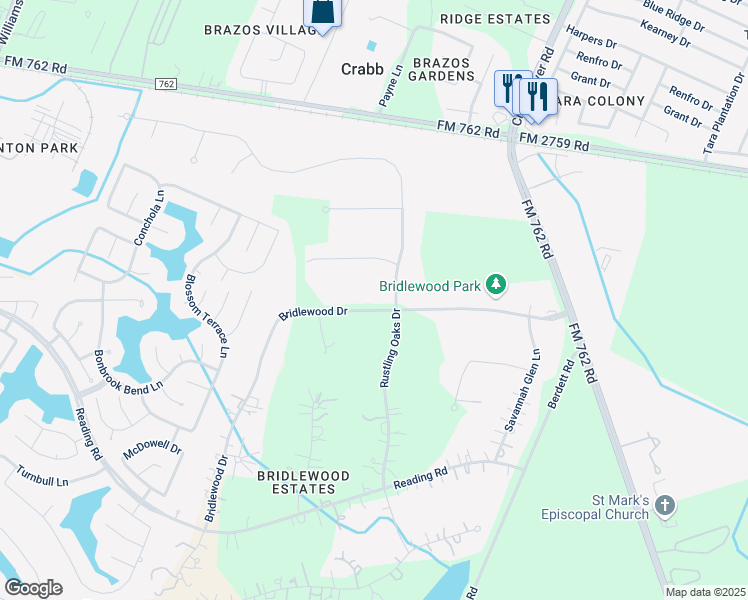 map of restaurants, bars, coffee shops, grocery stores, and more near 6111 Bridlewood Drive in Richmond