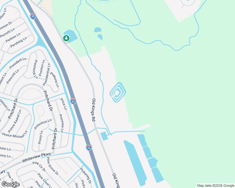 map of restaurants, bars, coffee shops, grocery stores, and more near 2560 Old Kings Road South in Flagler Beach