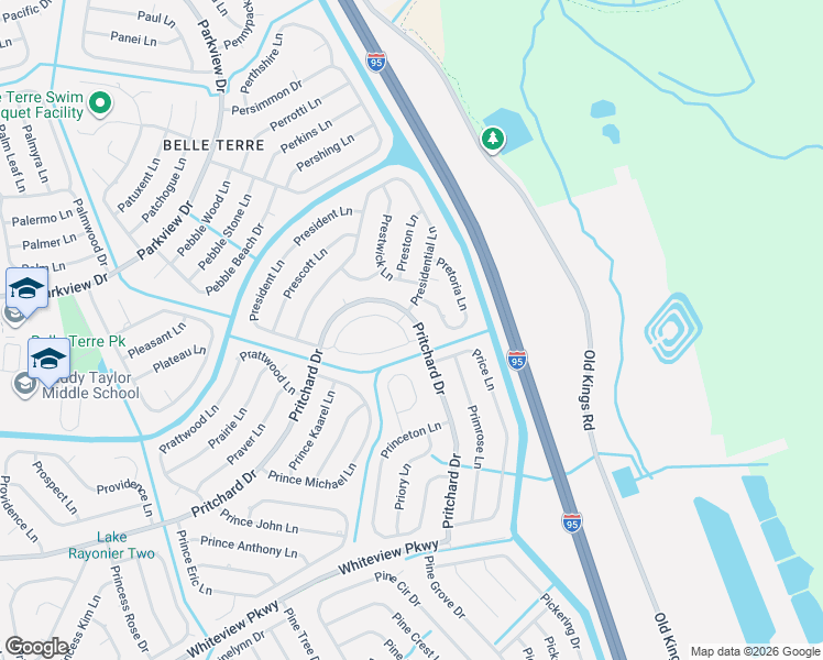 map of restaurants, bars, coffee shops, grocery stores, and more near 155 Pritchard Drive in Palm Coast