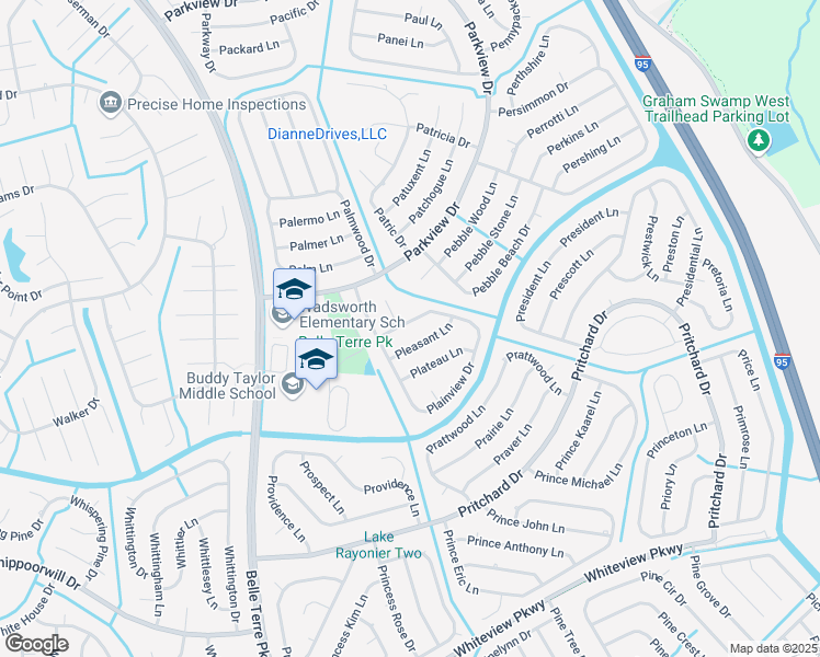 map of restaurants, bars, coffee shops, grocery stores, and more near 159 Plainview Drive in Palm Coast