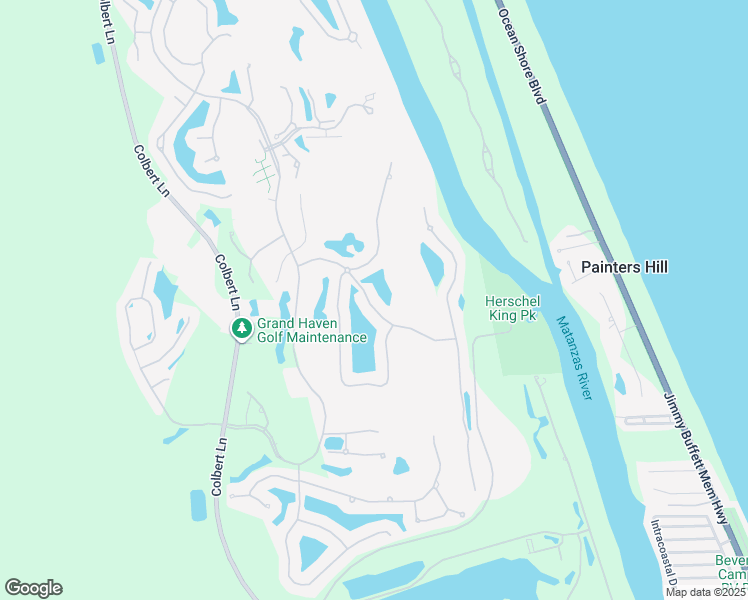 map of restaurants, bars, coffee shops, grocery stores, and more near 15 Egret Dr in Palm Coast