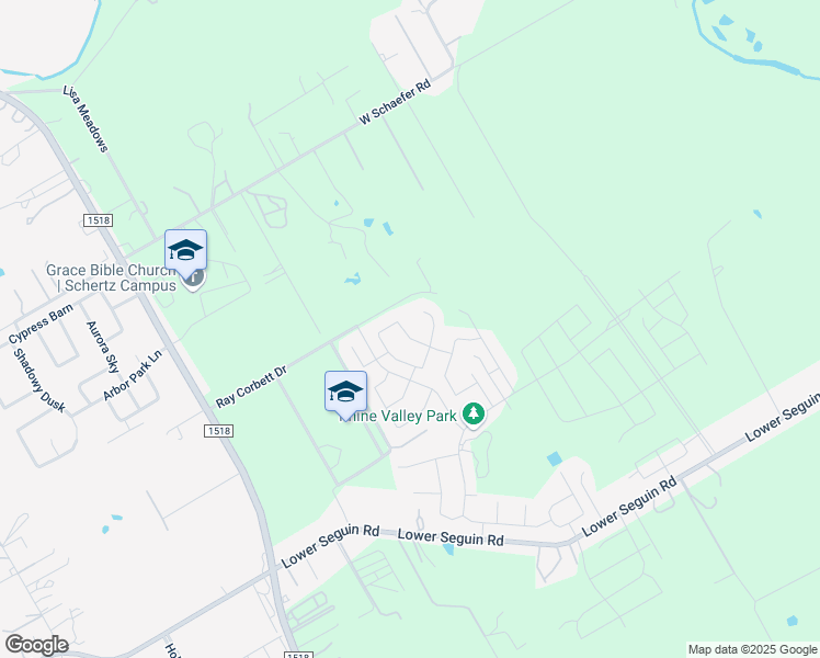 map of restaurants, bars, coffee shops, grocery stores, and more near 10344 Luneville Lane in Schertz
