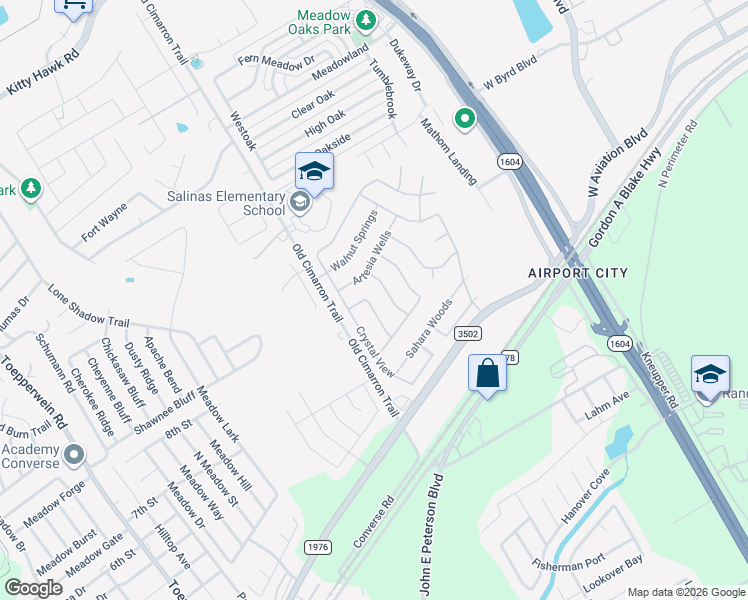 map of restaurants, bars, coffee shops, grocery stores, and more near 10242 Round Rock Way in Universal City