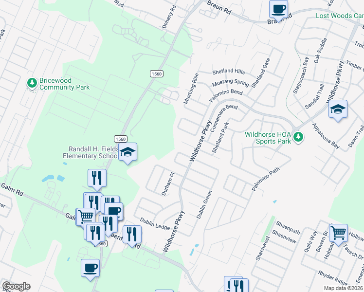 map of restaurants, bars, coffee shops, grocery stores, and more near 11118 Buckskin Bend in San Antonio