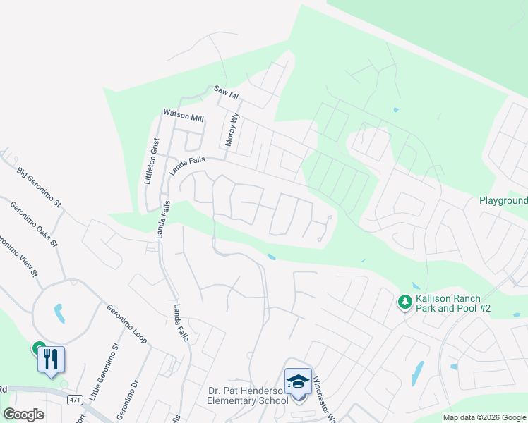 map of restaurants, bars, coffee shops, grocery stores, and more near 9518 Basket Elm in San Antonio