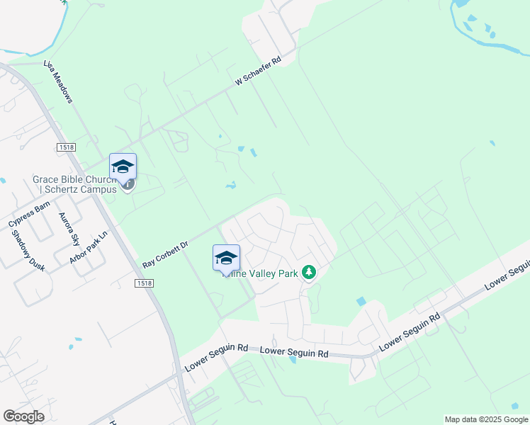 map of restaurants, bars, coffee shops, grocery stores, and more near 10344 Luneville Lane in Schertz