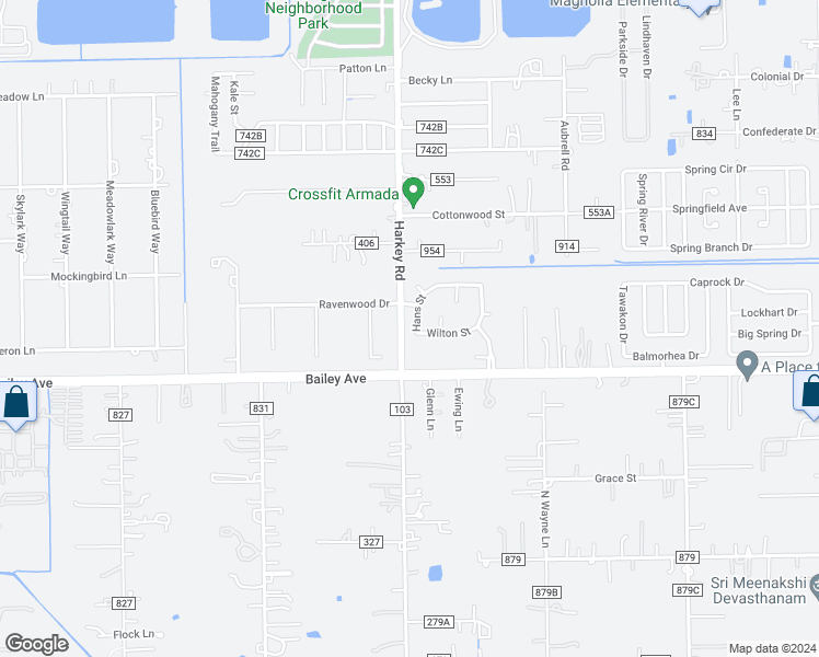 map of restaurants, bars, coffee shops, grocery stores, and more near 4008 Hans Street in Pearland
