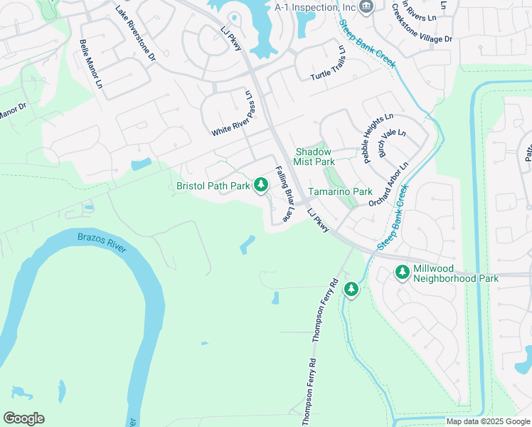 map of restaurants, bars, coffee shops, grocery stores, and more near 6206 Bristol Path Lane in Sugar Land