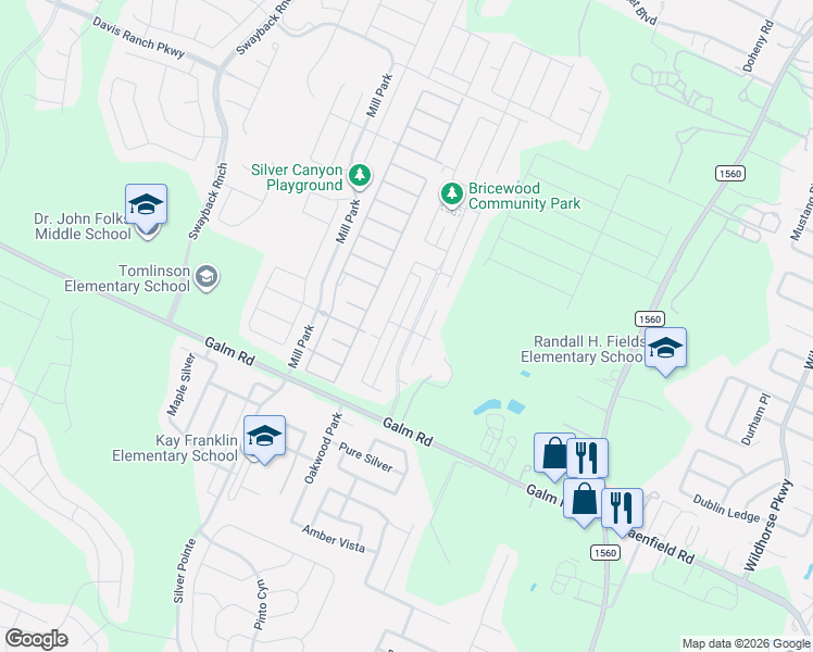 map of restaurants, bars, coffee shops, grocery stores, and more near 9539 Bricewood Tree in San Antonio