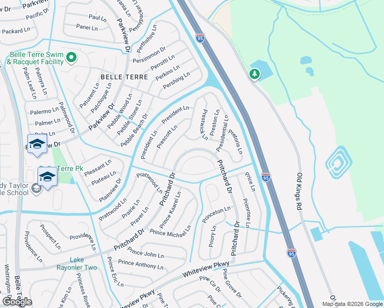 map of restaurants, bars, coffee shops, grocery stores, and more near 21 Green Circle in Palm Coast