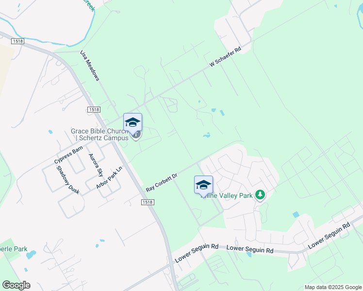 map of restaurants, bars, coffee shops, grocery stores, and more near 10427 Hillbrook Drive in Cibolo