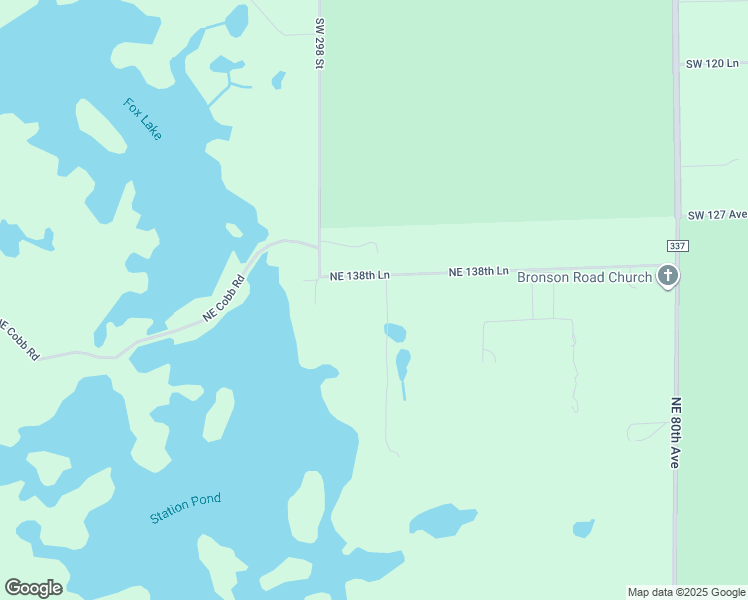 map of restaurants, bars, coffee shops, grocery stores, and more near 7250 Northeast 138th Lane in Newberry