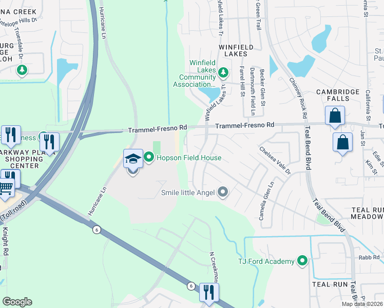 map of restaurants, bars, coffee shops, grocery stores, and more near 2610 Teal Run Place Drive in Fresno