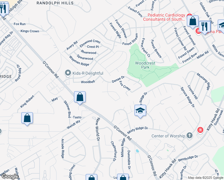 map of restaurants, bars, coffee shops, grocery stores, and more near 10924 Almond Crest in Live Oak