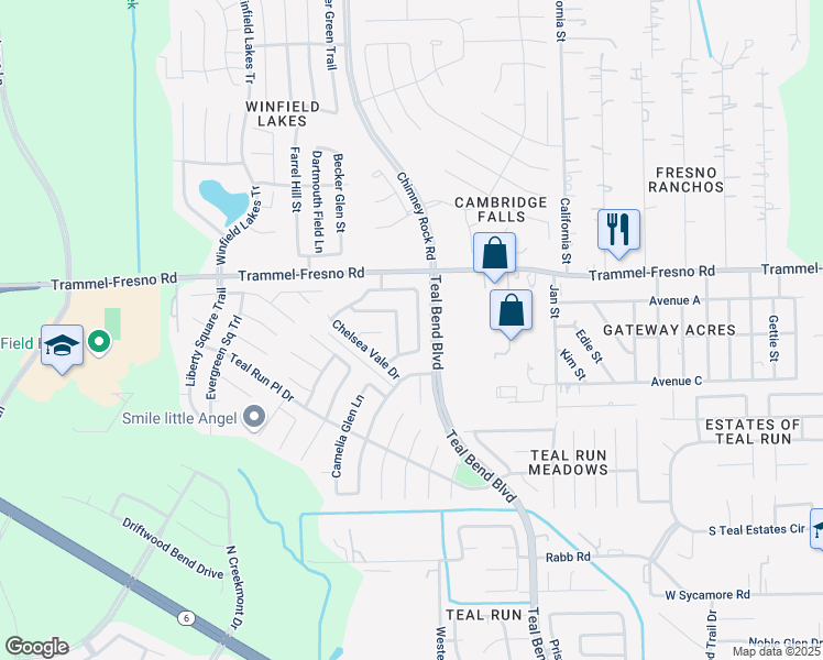 map of restaurants, bars, coffee shops, grocery stores, and more near 3702 Iris Ridge Way in Fresno