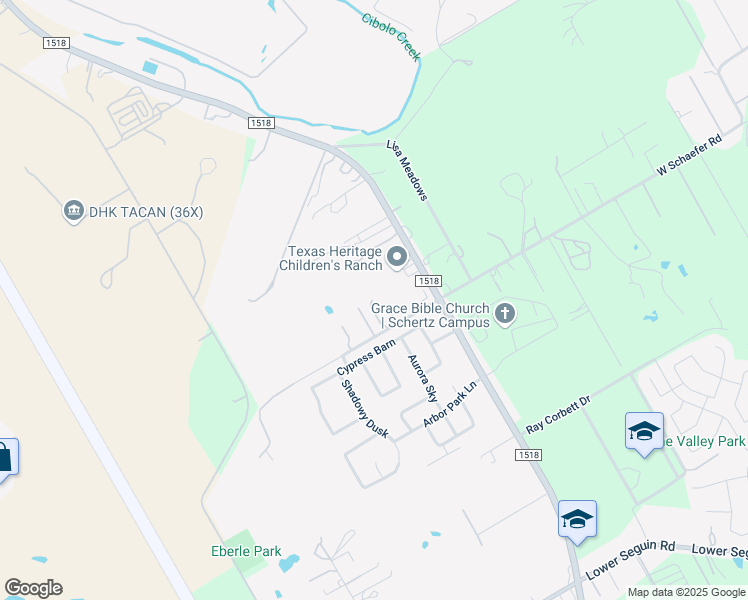 map of restaurants, bars, coffee shops, grocery stores, and more near 11675 West Schaefer Road in Schertz