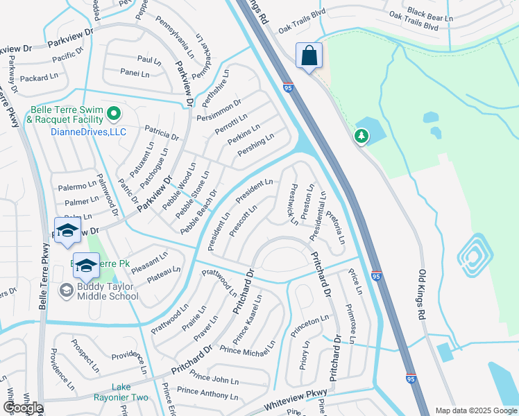 map of restaurants, bars, coffee shops, grocery stores, and more near 39 Prescott Lane in Palm Coast