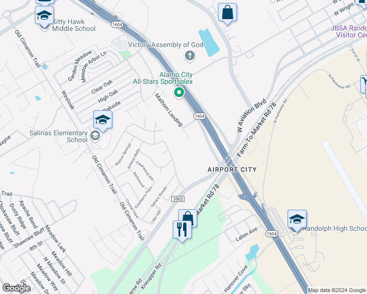 map of restaurants, bars, coffee shops, grocery stores, and more near 10603 Mathom Landing in Universal City