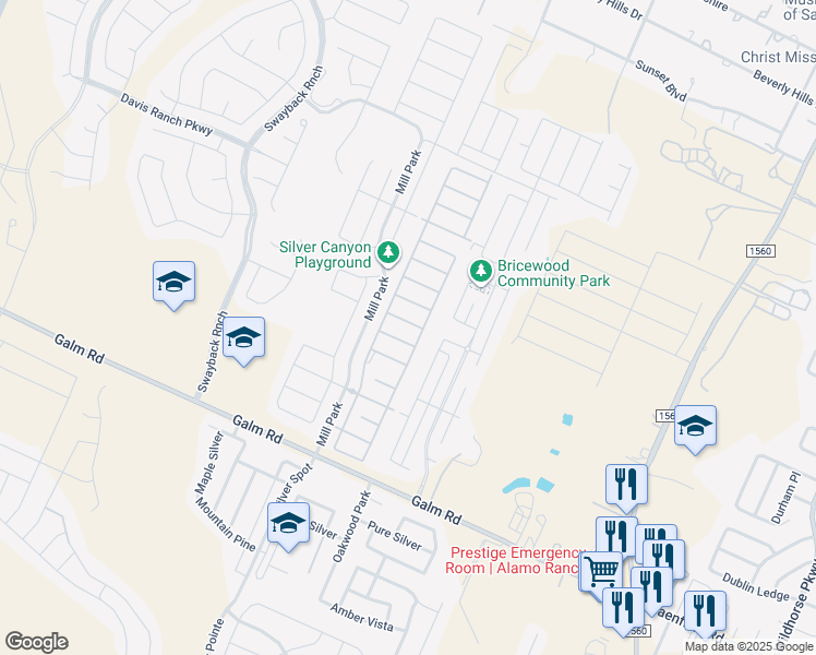 map of restaurants, bars, coffee shops, grocery stores, and more near 11914 Nixon Point in San Antonio