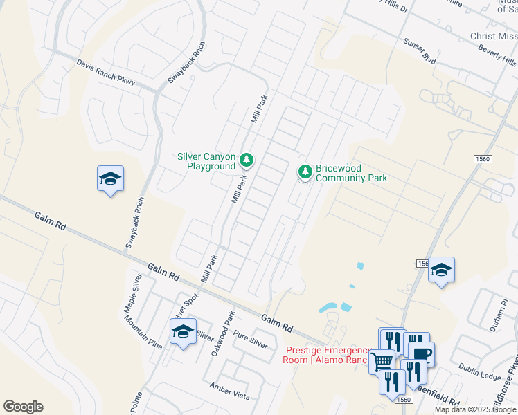 map of restaurants, bars, coffee shops, grocery stores, and more near 11914 Nixon Point in San Antonio