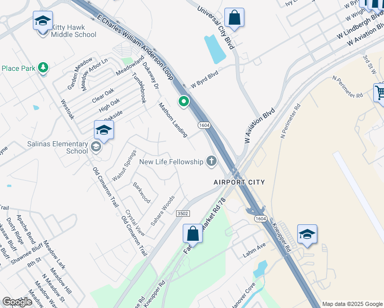 map of restaurants, bars, coffee shops, grocery stores, and more near 10603 Mathom Landing in Universal City