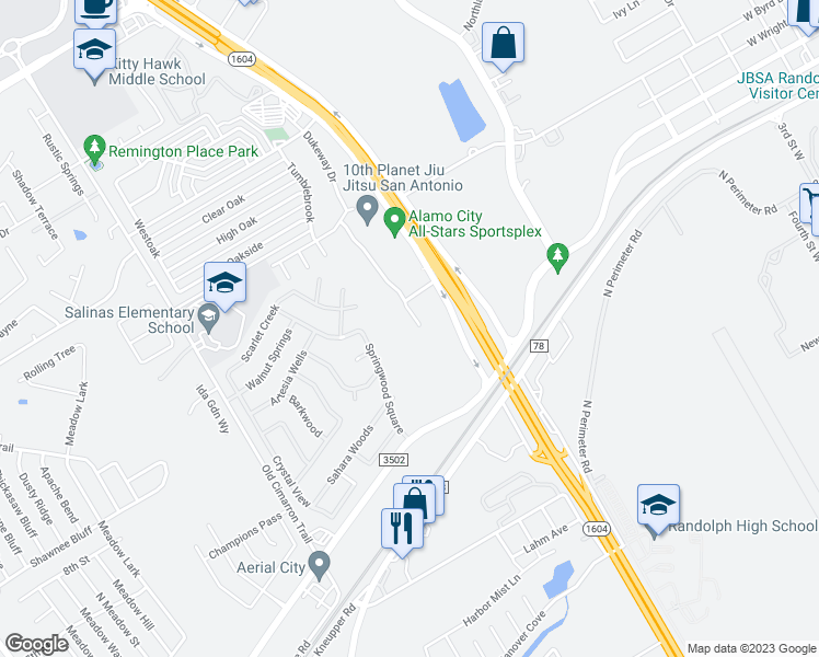 map of restaurants, bars, coffee shops, grocery stores, and more near 10607 Mathom Landing in Universal City