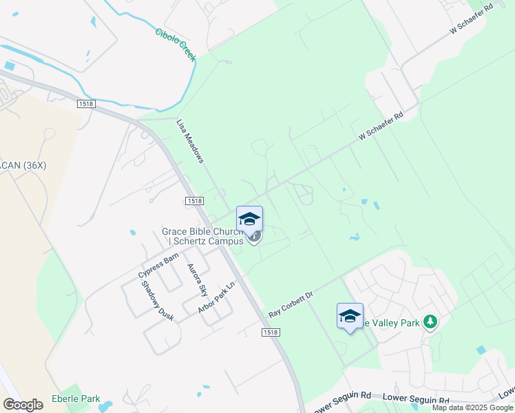 map of restaurants, bars, coffee shops, grocery stores, and more near 11942 West Schaefer Road in Cibolo