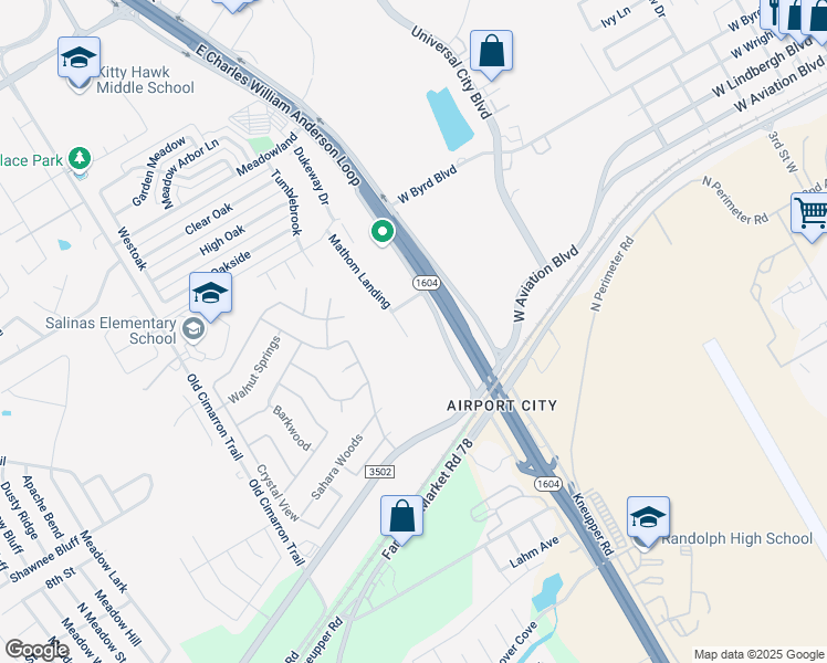 map of restaurants, bars, coffee shops, grocery stores, and more near 10603 Mathom Landing in Universal City