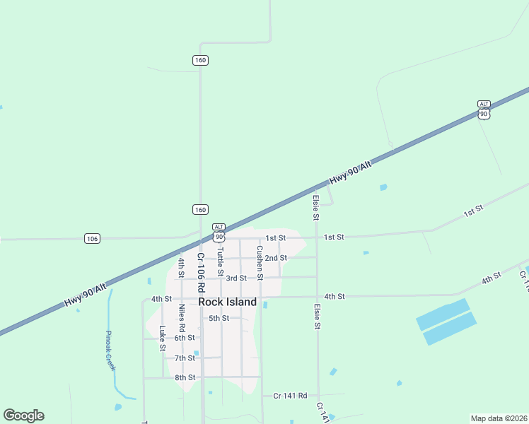 map of restaurants, bars, coffee shops, grocery stores, and more near 2726 Highway 90a in Garwood